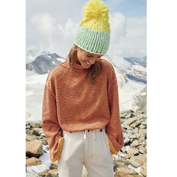 Free People Sunny Days Stretch Cotton Sweater - Picture 1 of 7